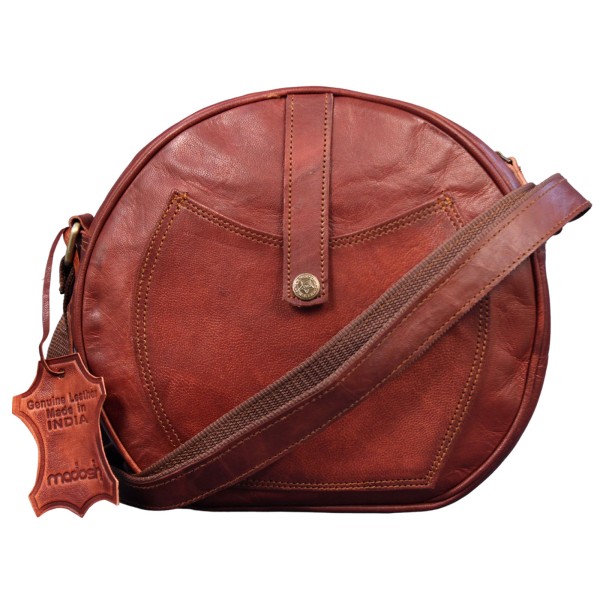 Crossbody Purse Soft Leather Hobo Women Semi Circle Zipper Brown Bag